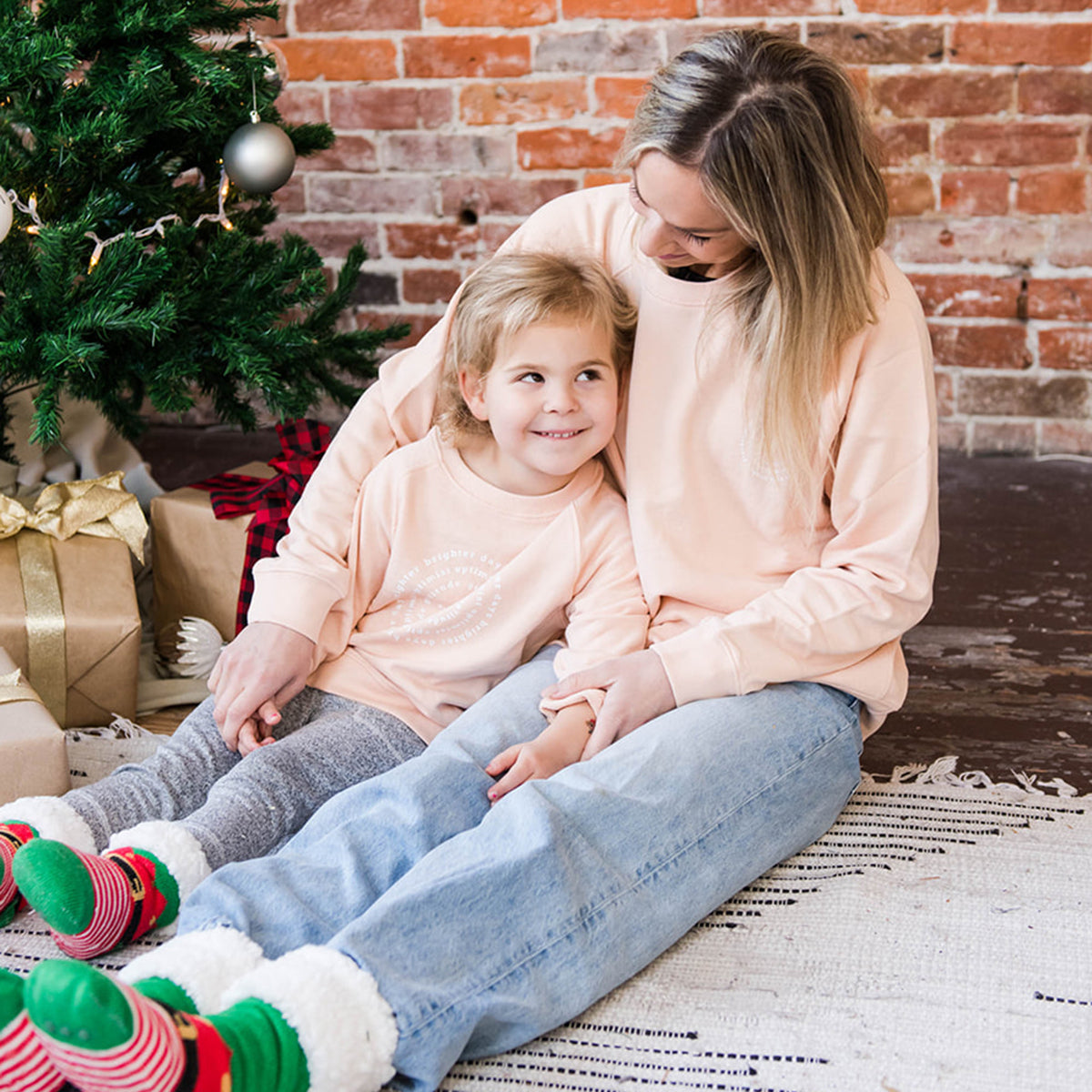 Kids | Mila Crew Neck Sweatshirt | Sunshine | Apricot