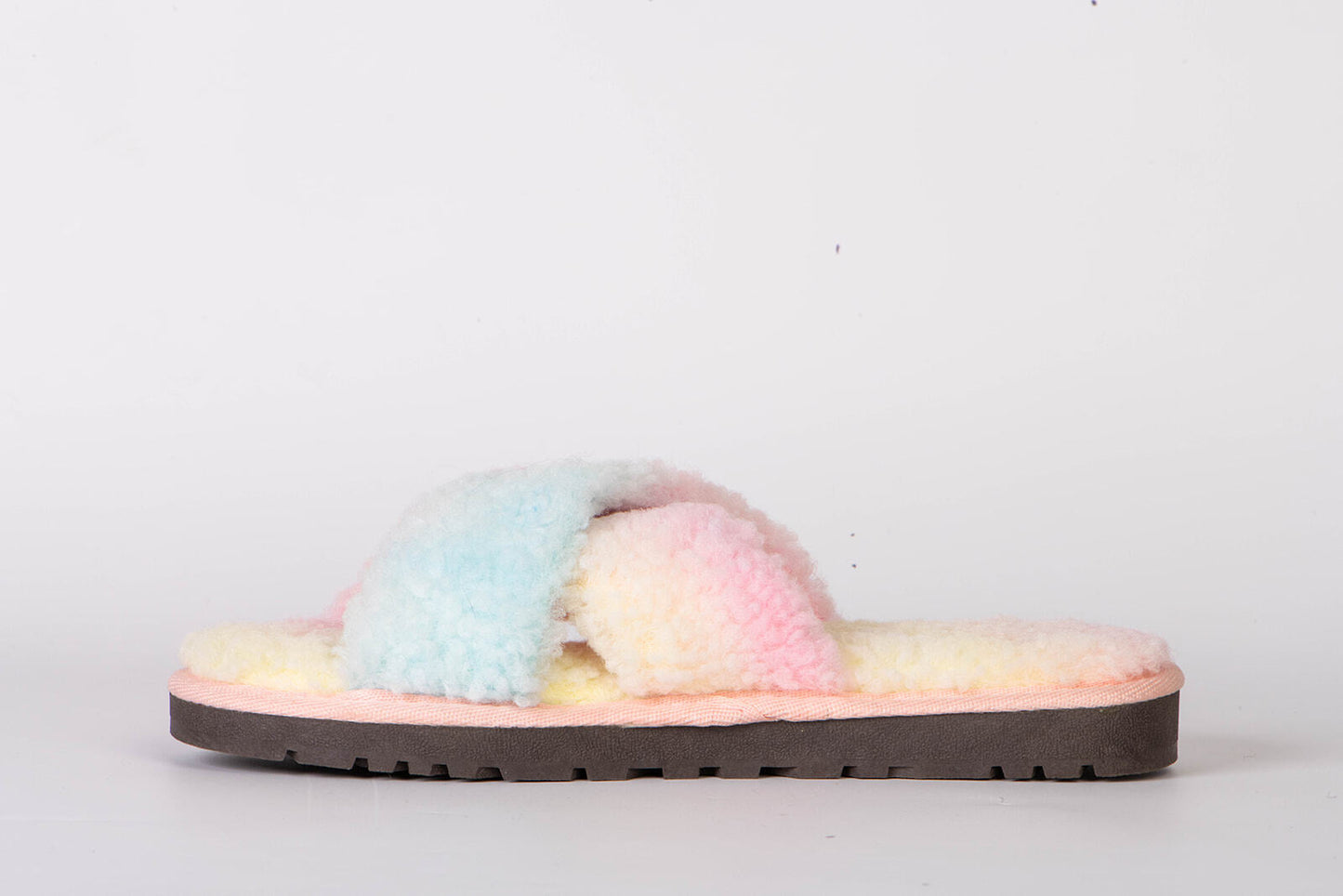 Carlie Criss Cross Recycled Slipper | Rainbow