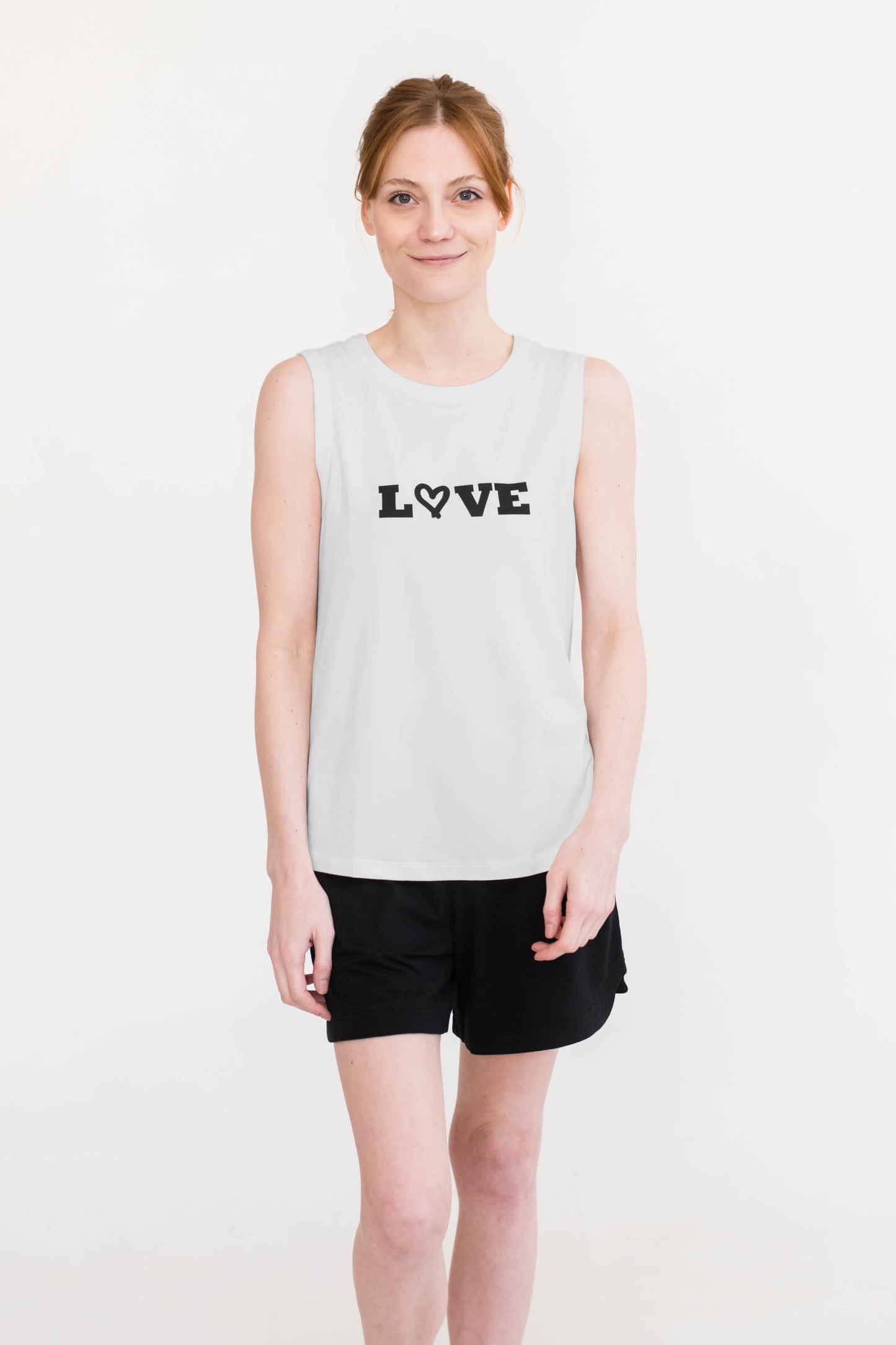 Amy Relaxed Crew Neck Sleep Tank | Light Grey