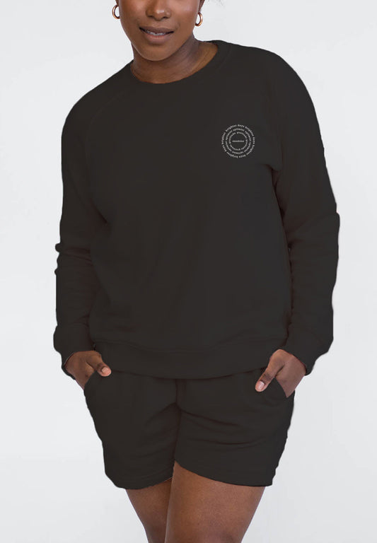 Mila Crew Neck Sweatshirt | Sunshine | Black