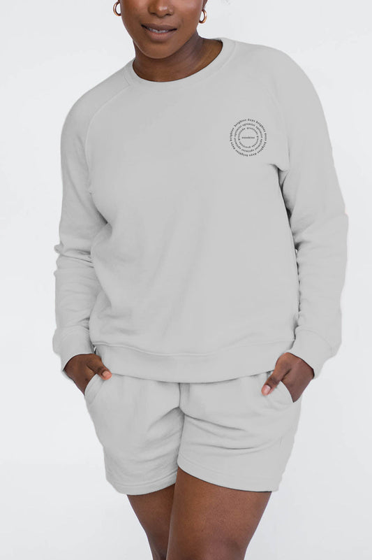 Mila Sunshine Crew Neck Sweatshirt | Sunshine | Pebble Grey