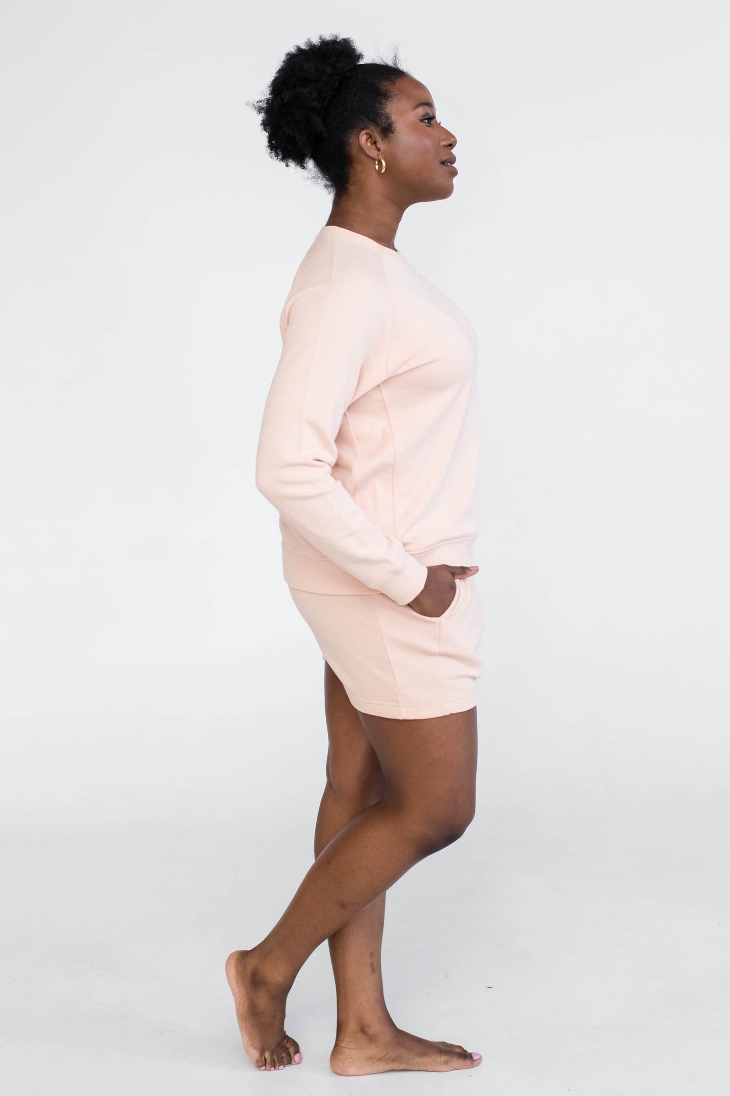 Mila Crew Neck Sweatshirt | Sunshine | Apricot