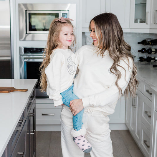 Kids | Mila Crew Neck Sweatshirt | Human | Cloud