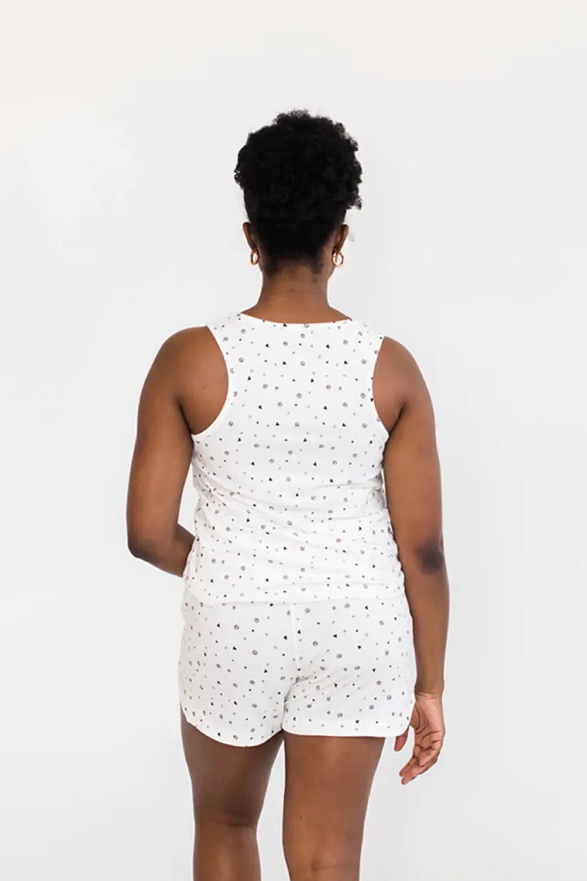 Riley Relaxed Henley Sleep Tank | Ivory
