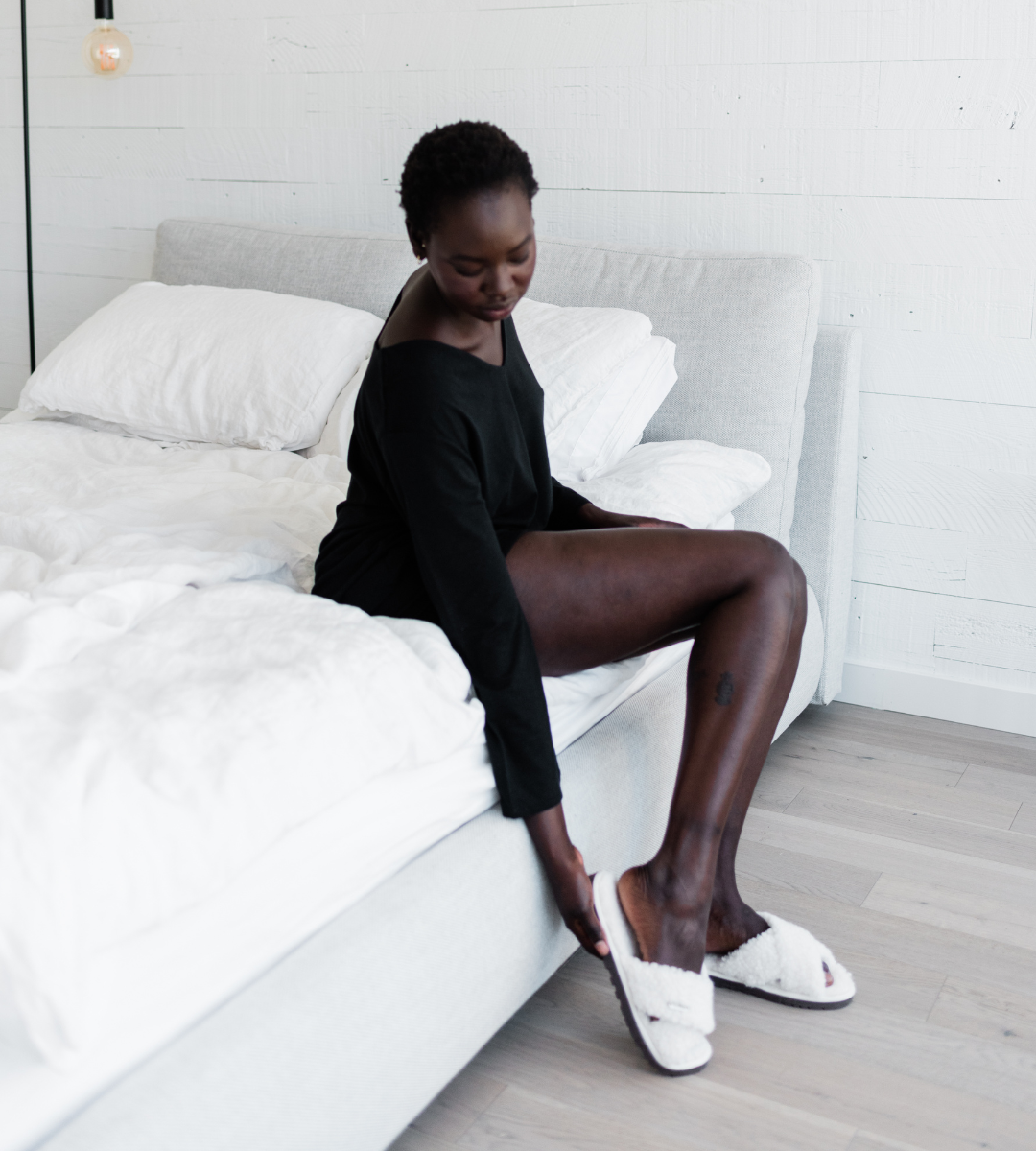 Carlie Criss Cross Recycled Slipper | Cloud