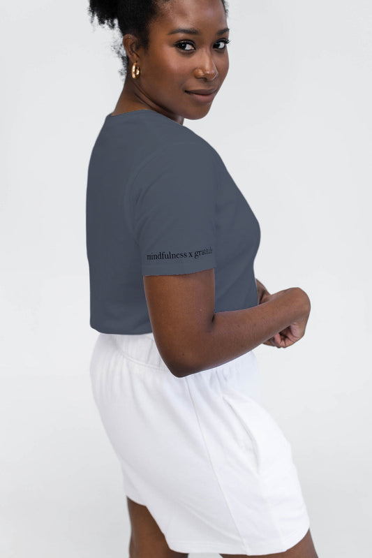 Lilac Classic T-Shirt | Mindfulness x Gratitude | Gray Dawn